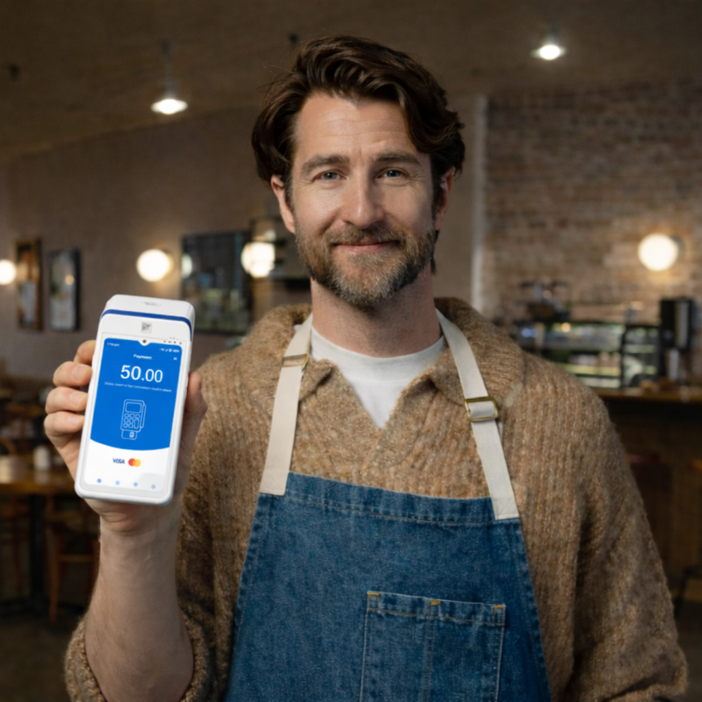 Professionista sorridente al lavoro